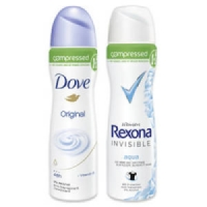 Dove Compressed Deo oder Rexona Compressed Deo-Spray