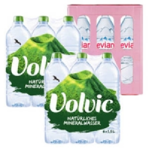 Volvic Naturelle, leichtperlig oder Evian