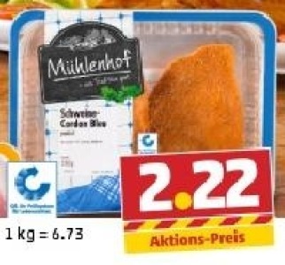 MÜHLENHOF Frisches Schweine-Cordon Bleu 2.22 €
