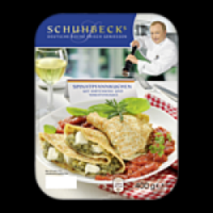Schuhbeck’s Fertiggericht Spinatpfannkuchen, Penne mit Pilzen od
