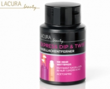 Aldi Süd  LACURA BEAUTY Express Nagellackentferner dip & twist