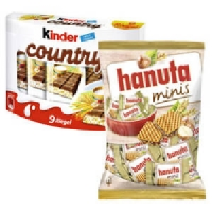 hanuta minis oder Kinder country 9er