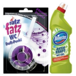 Domestos WC-Reiniger Gel oder ratz fatz WC Duft-Pucky