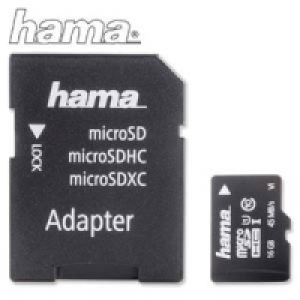 Highspeed-microSDHC-Speicherkarte 16 GB mit Adapter