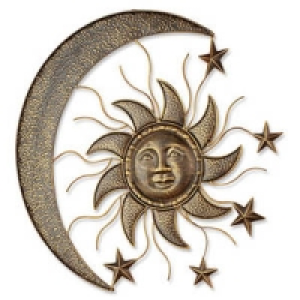 Wand-Deko Sonne, Mond und Sterne