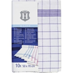 10er Pack Halbleinen Geschirrtücher