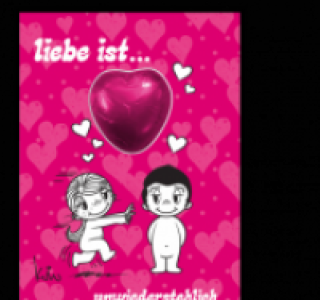 LIEBE IST... Klappkarte mit Schokolade