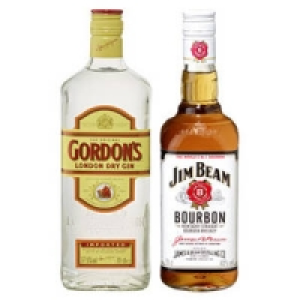 Jim Beam Bourbon Whiskey oder Gordon`s London Dry Gin