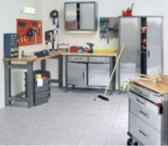 Werkbank mit 2 T&uuml;ren und 2 Schubladen