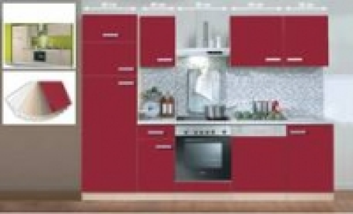 Einbauküchenzeile, Front Burgund-Rot (Bergamo) 1,429.00 €