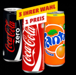 COCA-COLA, FANTA oder COCA-COLA ZERO 0.95&nbsp;&euro;