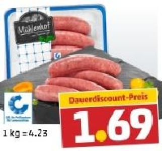 MÜHLENHOF Frische grobe Bratwurst 1.69 €