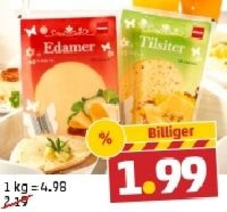 PENNY Edamer oder Tilsiter 1.99 €