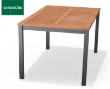 GARDENLINE® Alu-Gartentisch mit Holzplatte