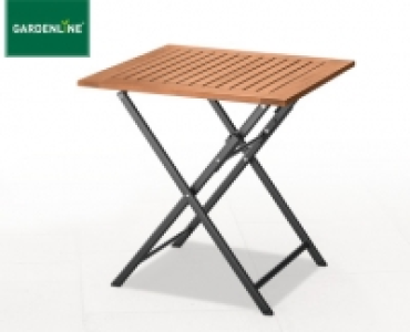 GARDENLINE®Alu-Klapptisch mit Holzplatte