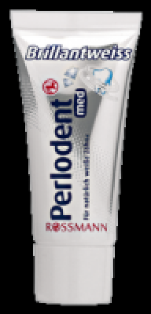 Perlodent med Brillantweiss Zahncreme Probiergröße