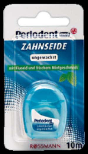 Perlodent med Ungewachste Zahnseide Probiergröße