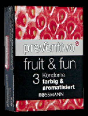 Rossmann Preventivo Preventivo fruit < fun - farbig < aromatisierte Kondome