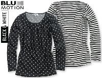 Aldi Süd Blue Motion Viskose-Shirt black & white