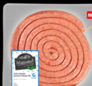 M&Uuml;HLENHOF Frische Schweine-Bratwurstschnecke 4.99&nbsp;&euro;