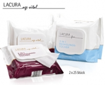 LACURA FACE/LACURA AGE VITAL3 in 1 Reinigungstücher