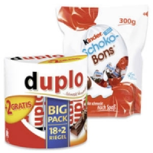 duplo, Kinder-Riegel oder Kinder Schoko-Bons 2.79 €