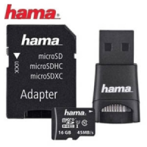 Highspeed-microSDHC-Karte 16 GB mit USB-Adapter 9.99 €