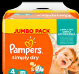 PAMPERS Simply Dry Jumbo Pack 13.79 €