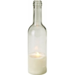 LED Kerze in Weinflasche