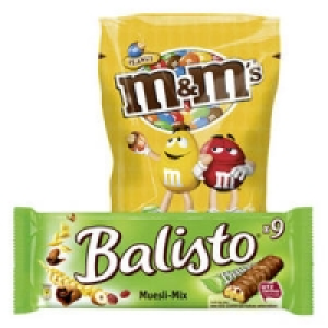 MilkyWay, Balisto Korn-Mix oder m&m´s Peanut 1.49 €