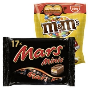Mars, Snickers, Twix, Bounty, MilkyWay Minis oder m&m&acute;s 2.22&nbsp;&euro;