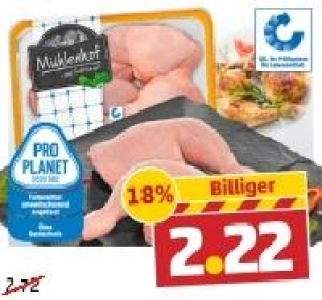 MÜHLENHOF Frische Hähnchen-Schenkel 2.22 €