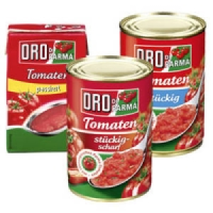 Oro di Parma Tomaten st&uuml;ckig, passiert oder Pizzasauce 0.99&nbsp;&euro;