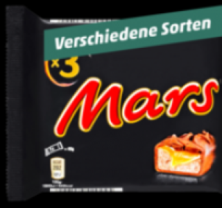MARS, SNICKERS oder TWIX Schokoriegel 0.75 €