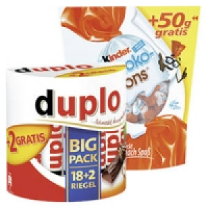 duplo, kinder Riegel oder kinder Schoko- Bons 2.69 €