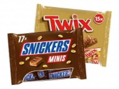 Snickers/ Twix/ Bounty/ Milky Way/ Mars Minis 2.22&nbsp;&euro;
