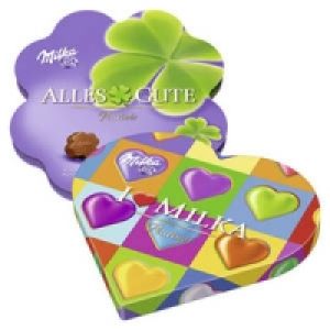 I love Milka Geschenkherz, Alles Gute oder Kleines Dankesch&ouml;n Pralin&eacute;s 2.99&nbsp;&euro;