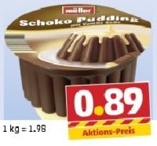 M&Uuml;LLER Pudding mit So&szlig;e