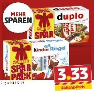 FERRERO Kinder Riegel oder Duplo 3.33 €