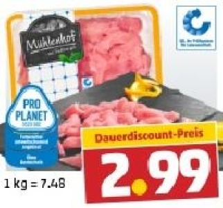 MÜHLENHOF Frisches Hähnchen-Geschnetzeltes 2.99 €