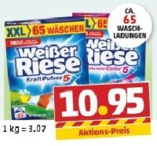 WEI&szlig;ER RIESE Voll- oder Color Waschmittel Pulver