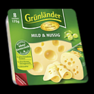Grünländer Käse-Scheiben oder -Würfel