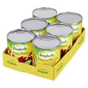 Bonduelle Erbsen, sehr fein mit M&ouml;hrchen oder Kidney Bohnen 1.00&nbsp;&euro;