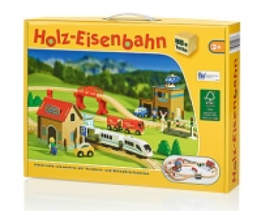 Holz-Eisenbahn oder Holz-Autobahn 19.99 €
