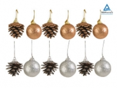Christbaumkugel mit Tannenzapfen 0.99 €