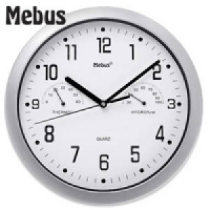 Quarz-Wanduhr mit Thermo-/Hygrometer 6.99&nbsp;&euro;