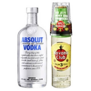 Havana Club Rum 3 Jahre oder Absolut Vodka 10.99 €