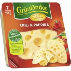 Gr&uuml;nl&auml;nder Schnittk&auml;sescheiben