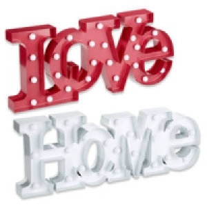 Leuchtdeko Love oder Home