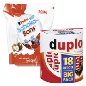 duplo, kinder Riegel oder kinder Schoko-Bons